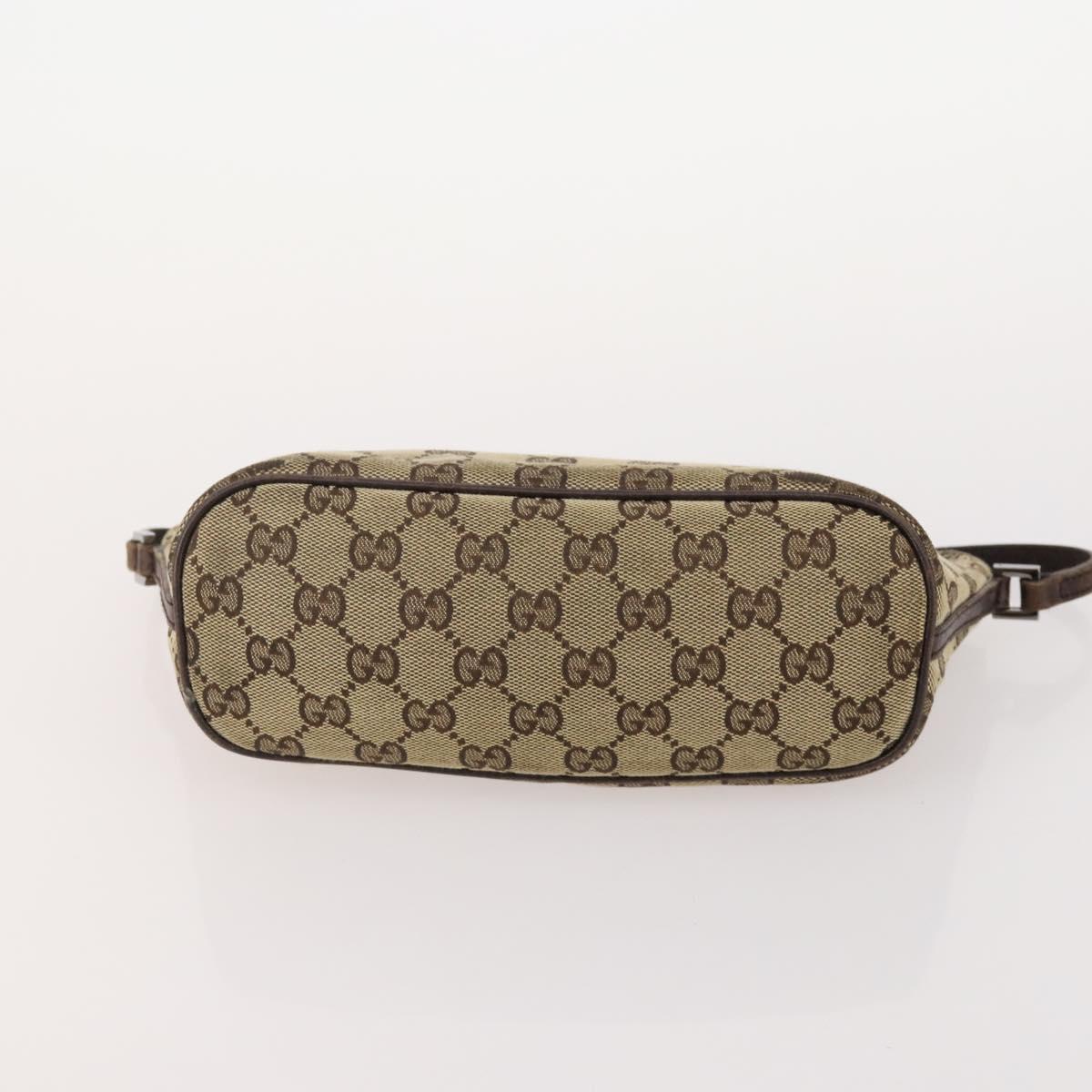 GUCCI GG Canvas Hand Bag 4 Set Black Beige Auth 178410