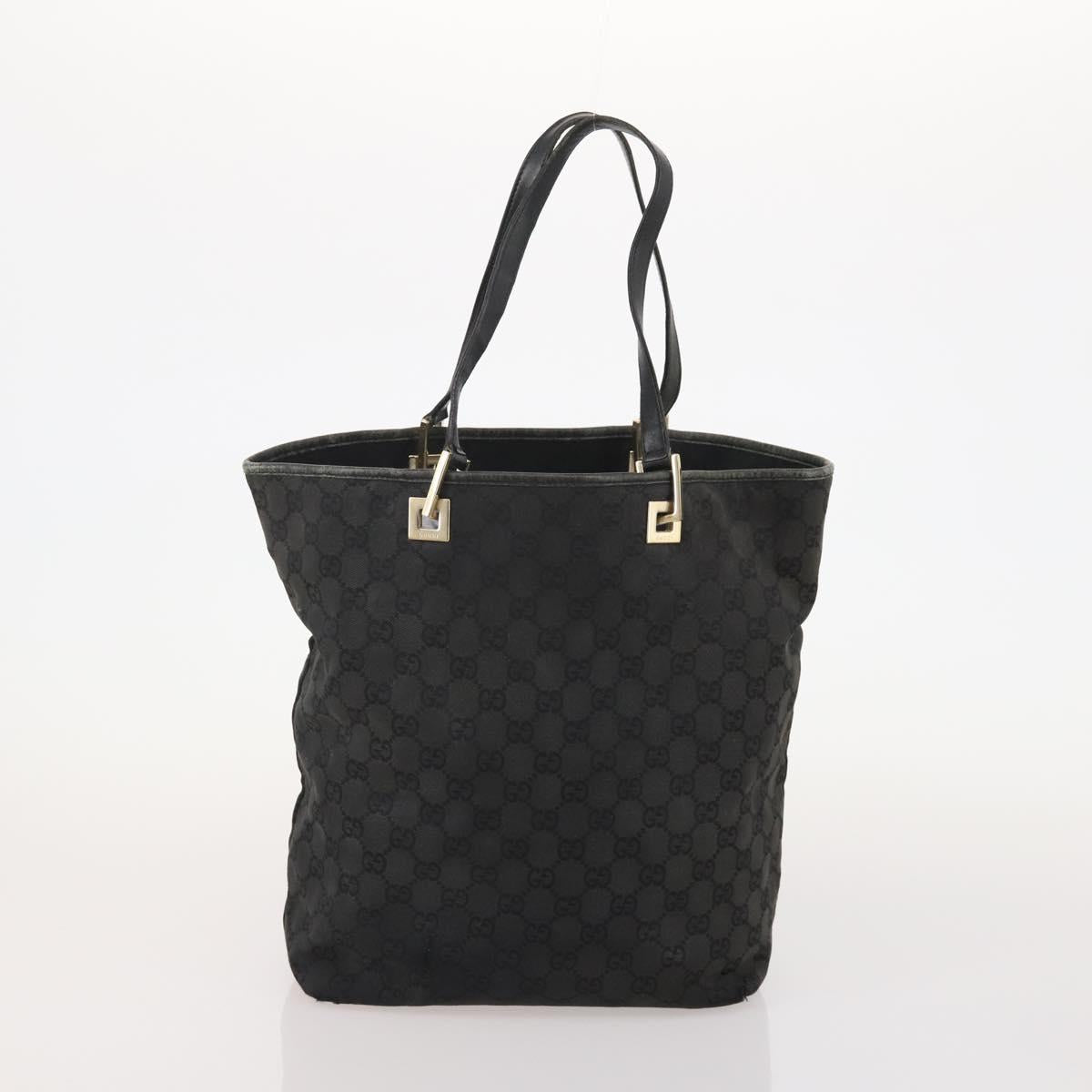 GUCCI GG Canvas Hand Bag 4 Set Black Beige Auth 178410