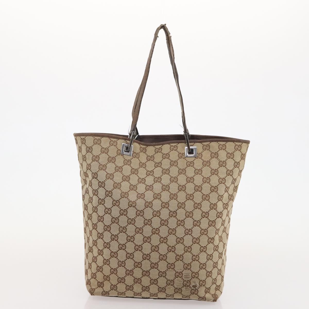 GUCCI GG Canvas Hand Bag 4 Set Black Beige Auth 178410