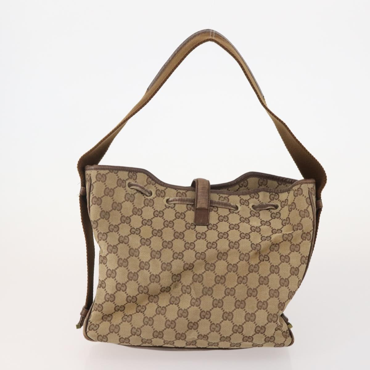 GUCCI GG Canvas Hand Bag 4 Set Black Beige Auth 178410