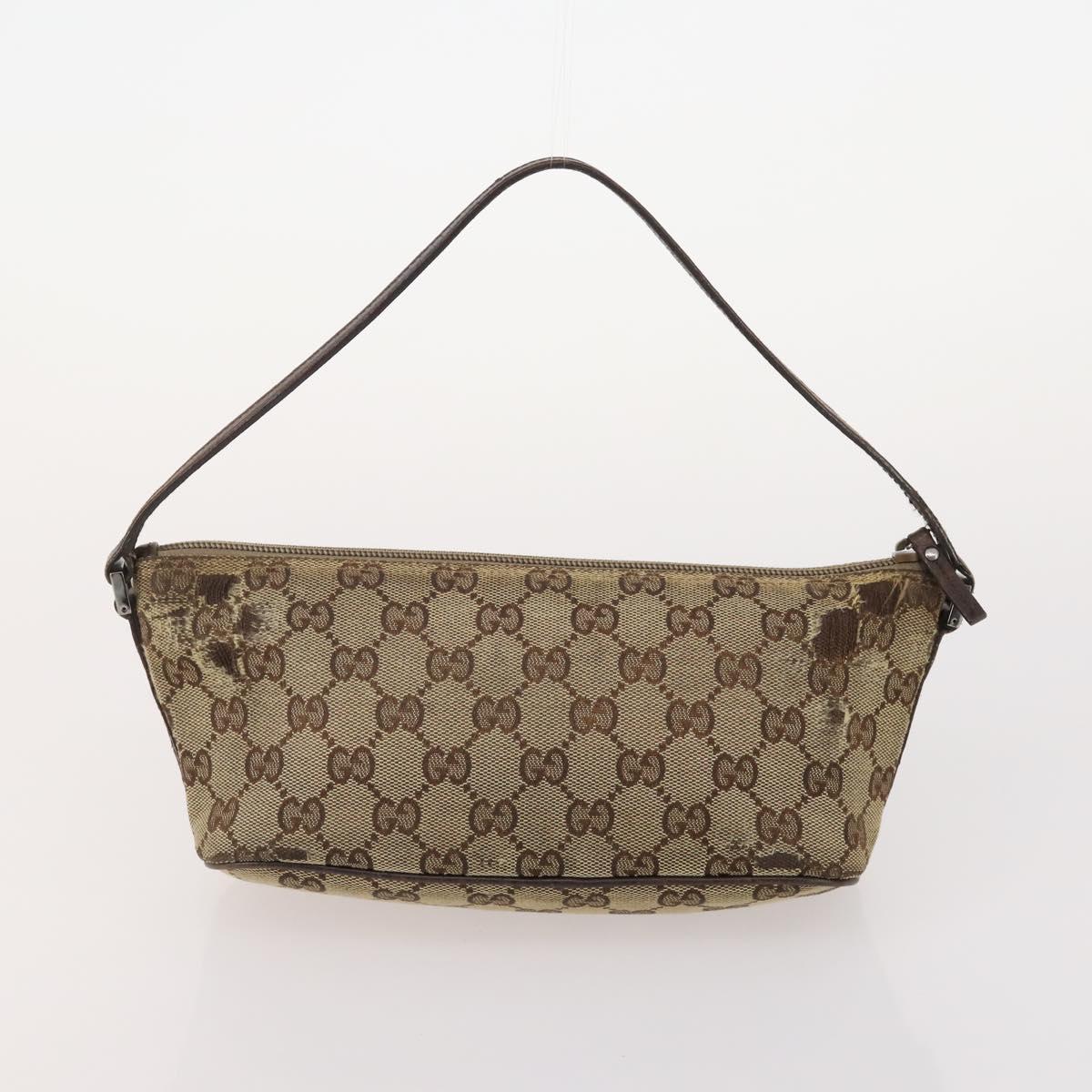 GUCCI GG Canvas Hand Bag 4 Set Black Beige Auth 178410