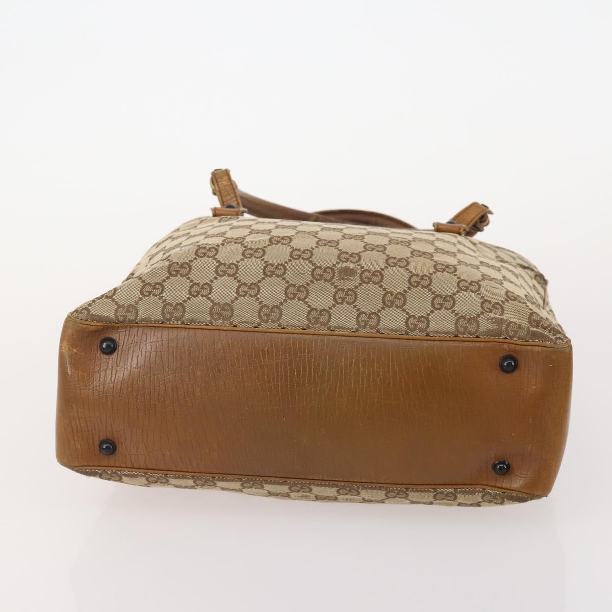 GUCCI GG Canvas Shoulder Bag Canvas 4 Set Beige Black Auth 178414