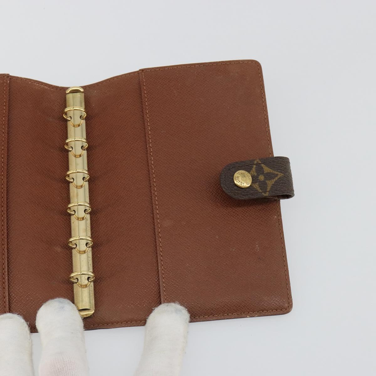 LOUIS VUITTON Monogram Agenda PM Day Planner Cover R20005 LV Auth 178415