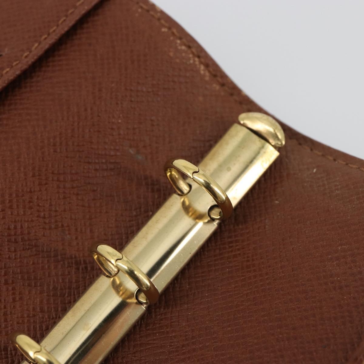 LOUIS VUITTON Monogram Agenda PM Day Planner Cover R20005 LV Auth 178415