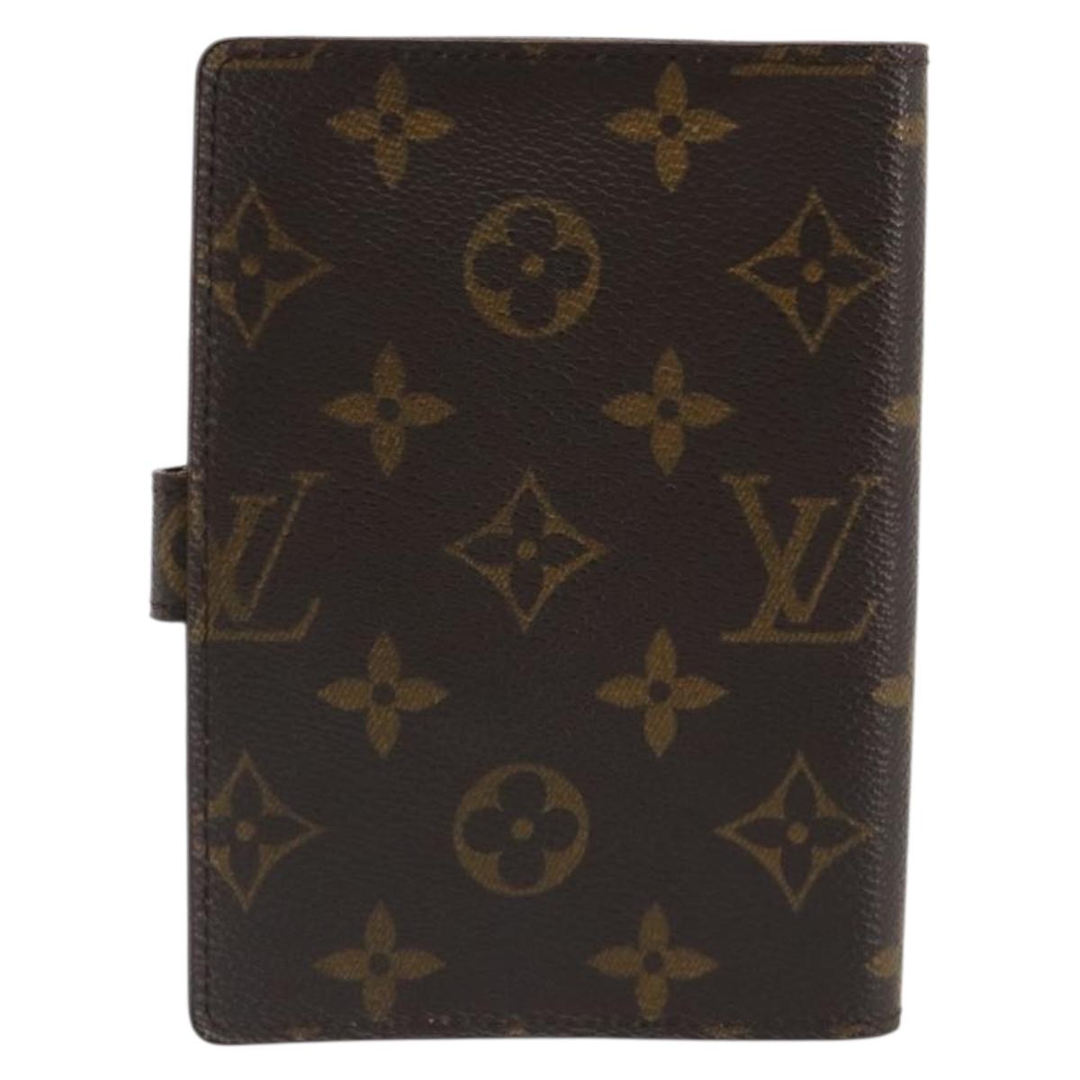 LOUIS VUITTON Monogram Agenda PM Day Planner Cover R20005 LV Auth 178417