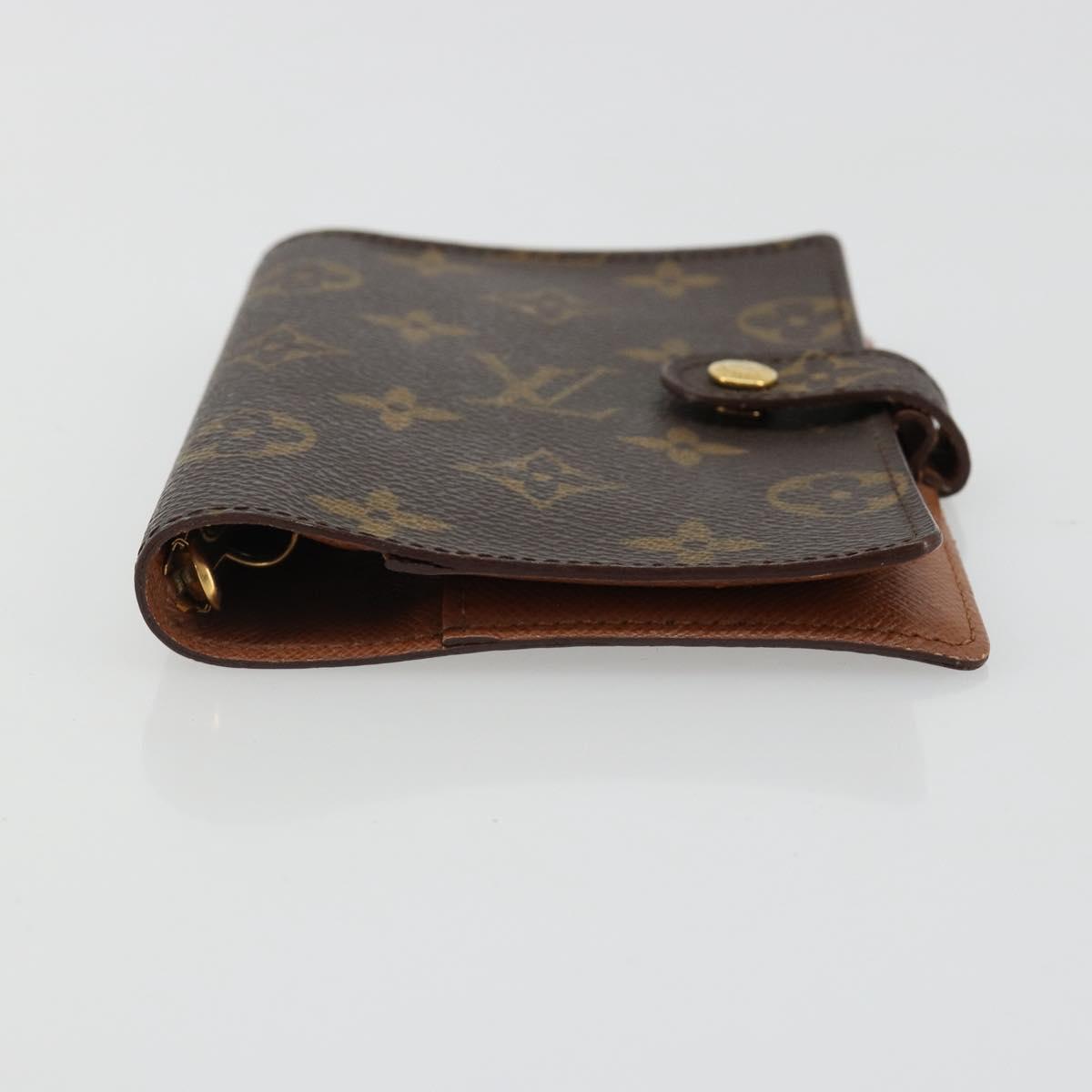 LOUIS VUITTON Monogram Agenda PM Day Planner Cover R20005 LV Auth 178417