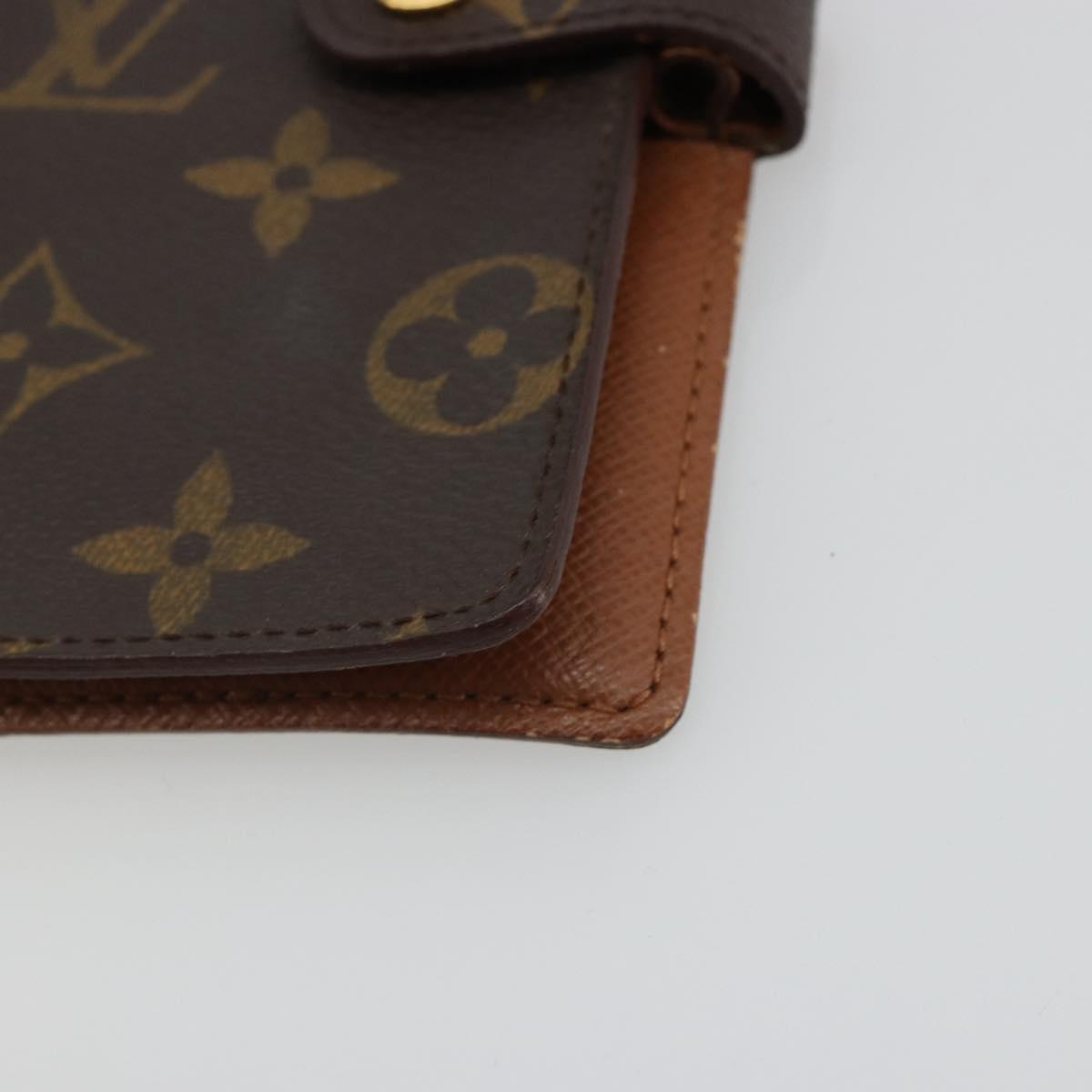 LOUIS VUITTON Monogram Agenda PM Day Planner Cover R20005 LV Auth 178417