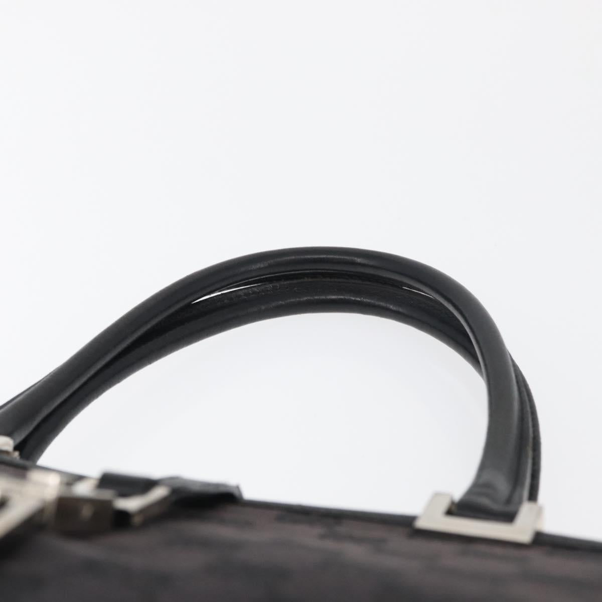 GUCCI GG Canvas Jackie Hand Bag Black Silver 002 1065 Auth 178472