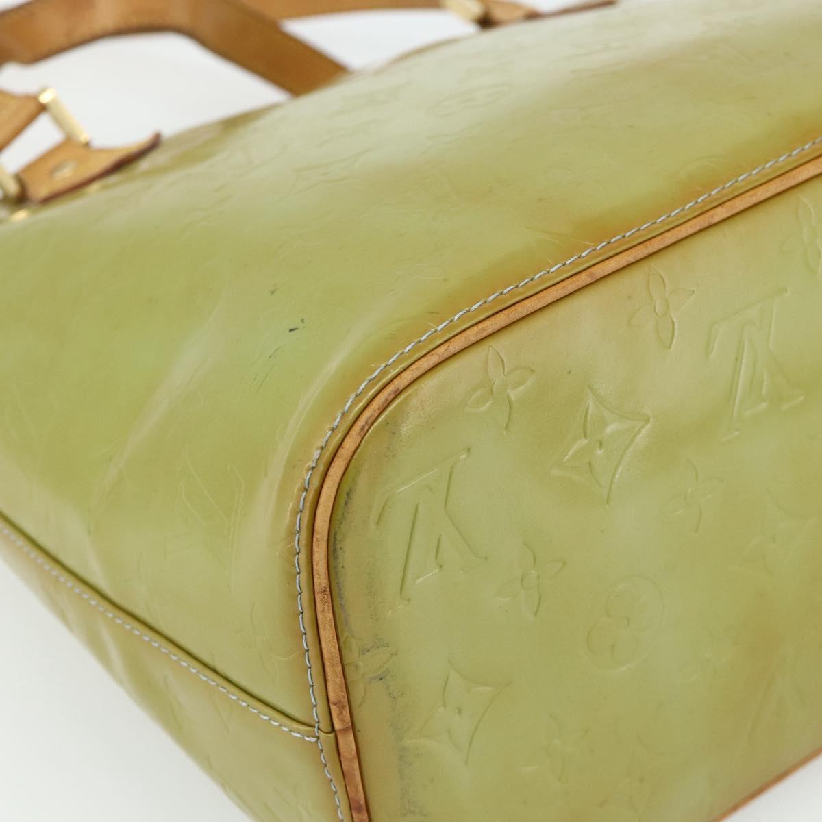 LOUIS VUITTON Monogram Vernis Houston Hand Bag Baby Blue M91005 LV Auth 178479