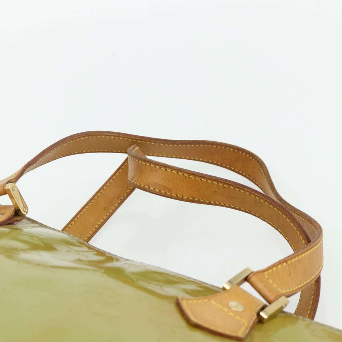 LOUIS VUITTON Monogram Vernis Houston Hand Bag Baby Blue M91005 LV Auth 178479