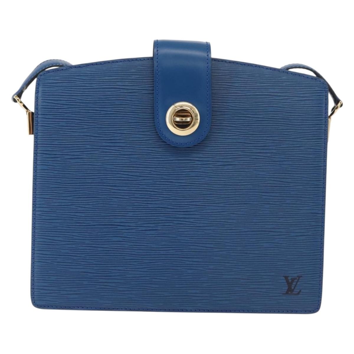 LOUIS VUITTON Epi Capuchin Shoulder Bag Blue M52345 LV Auth 178487