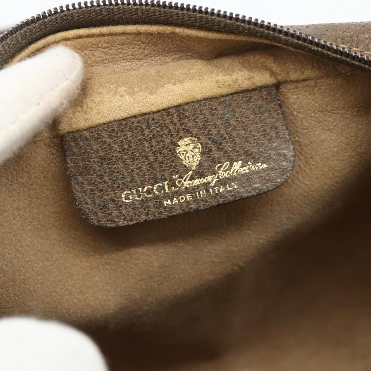 GUCCI GG Supreme Web Sherry Line Bag PVC Beige Gold 904 02 004 Auth 178513