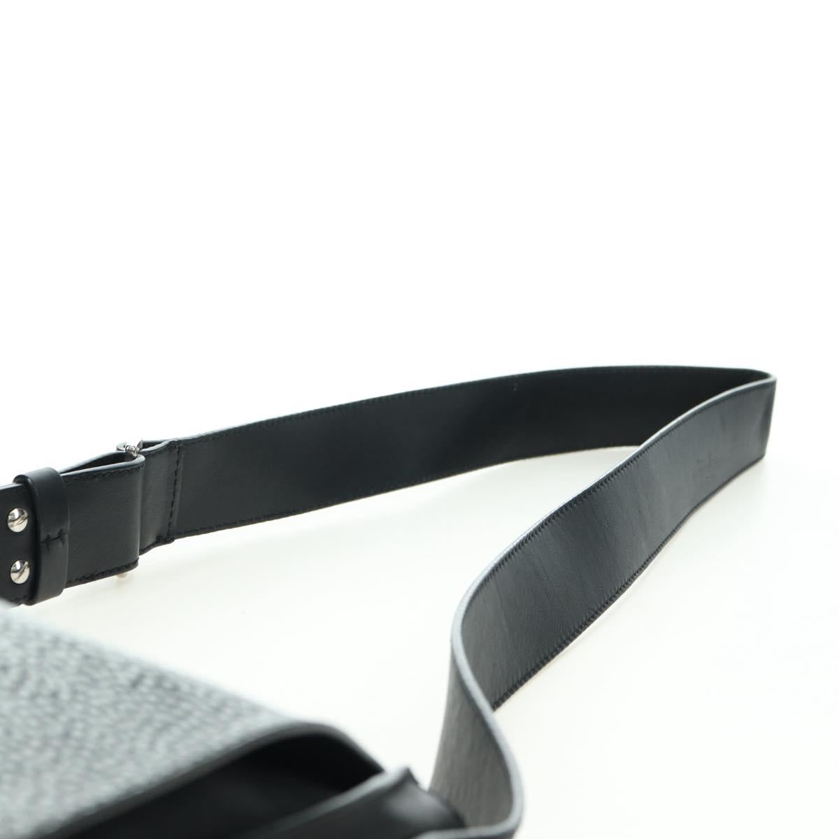 CHANEL Coco Mademoiselle Shoulder Bag Leather Black Silver CC Auth 178522SAM