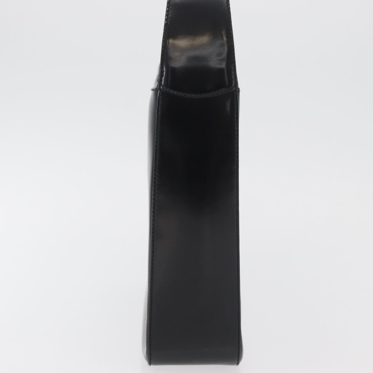 GUCCI Soho Shoulder Bag Patent leather Black Silver 000 0506 Auth 178524
