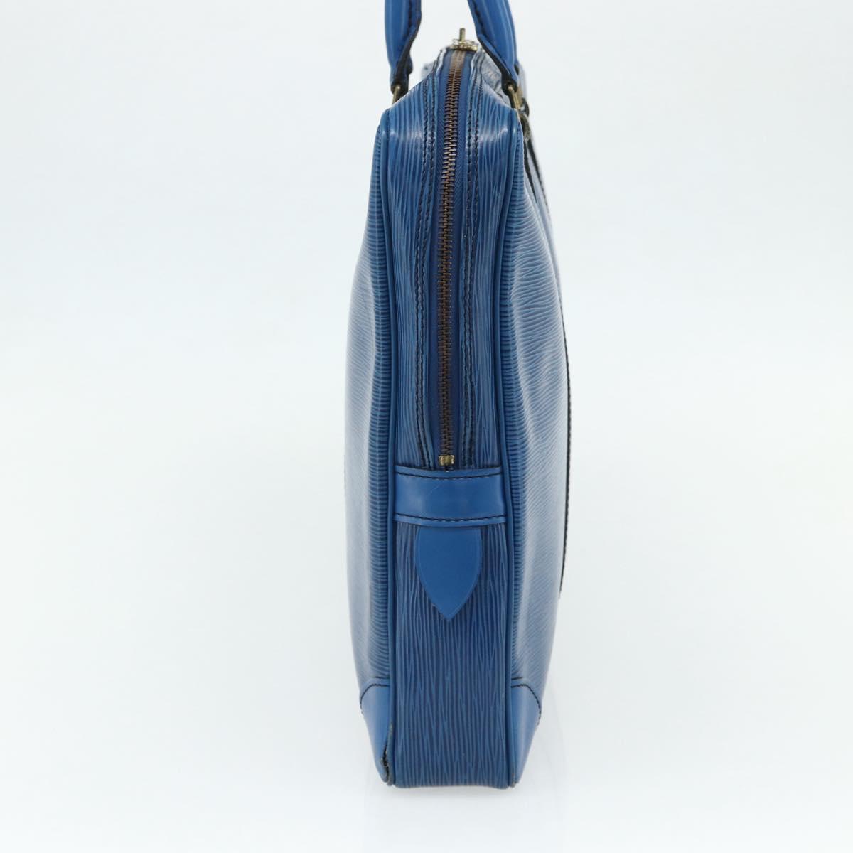 LOUIS VUITTON Epi Porte Documents Voyage Business Bag Blue M41144 LV Auth 178528