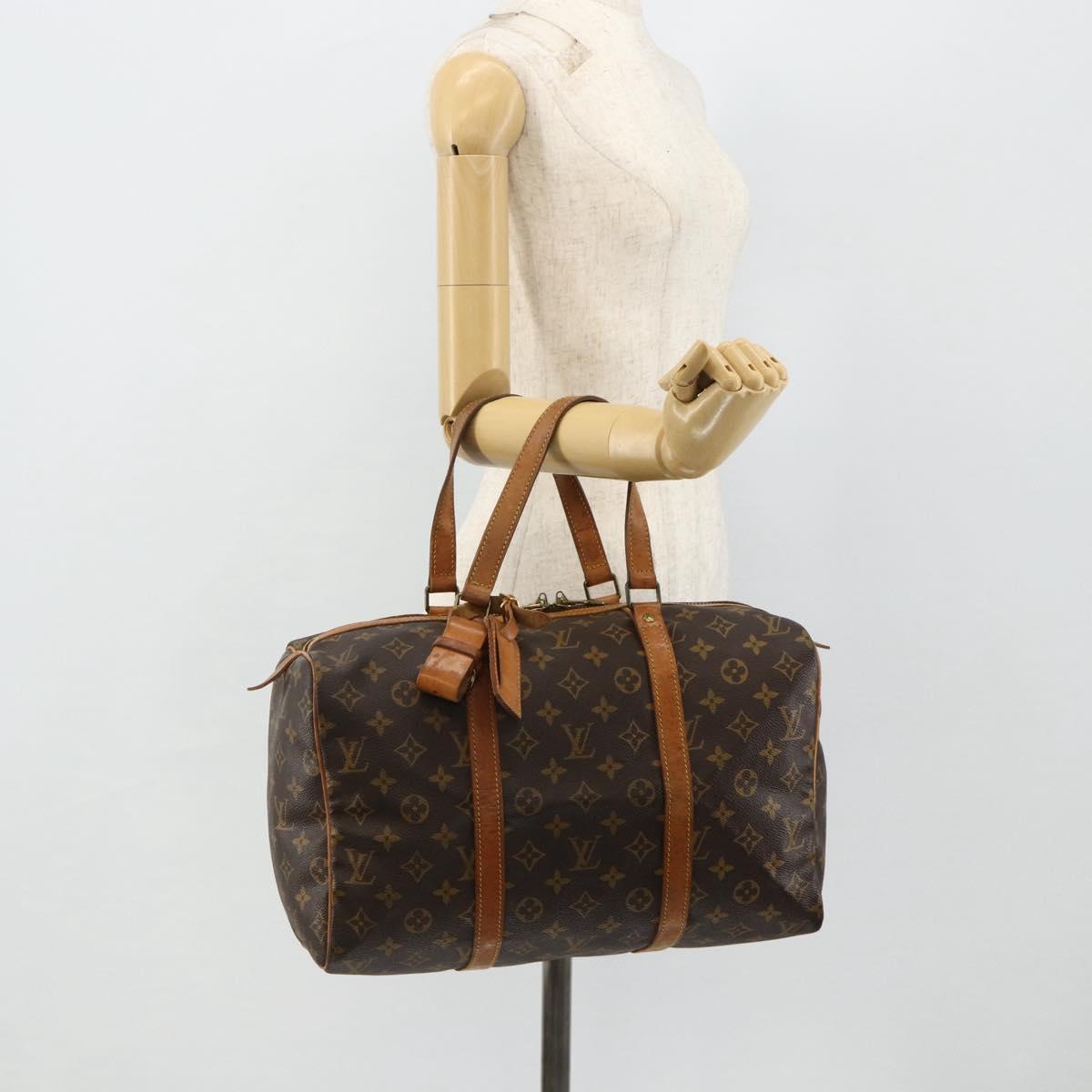 LOUIS VUITTON Monogram Sac Souple 35 Boston Bag M41626 LV Auth 178530