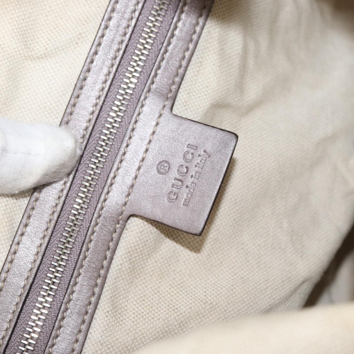 GUCCI GG Canvas GG Twin Guccissima Bag Leather Silver 232962 Auth 178533V