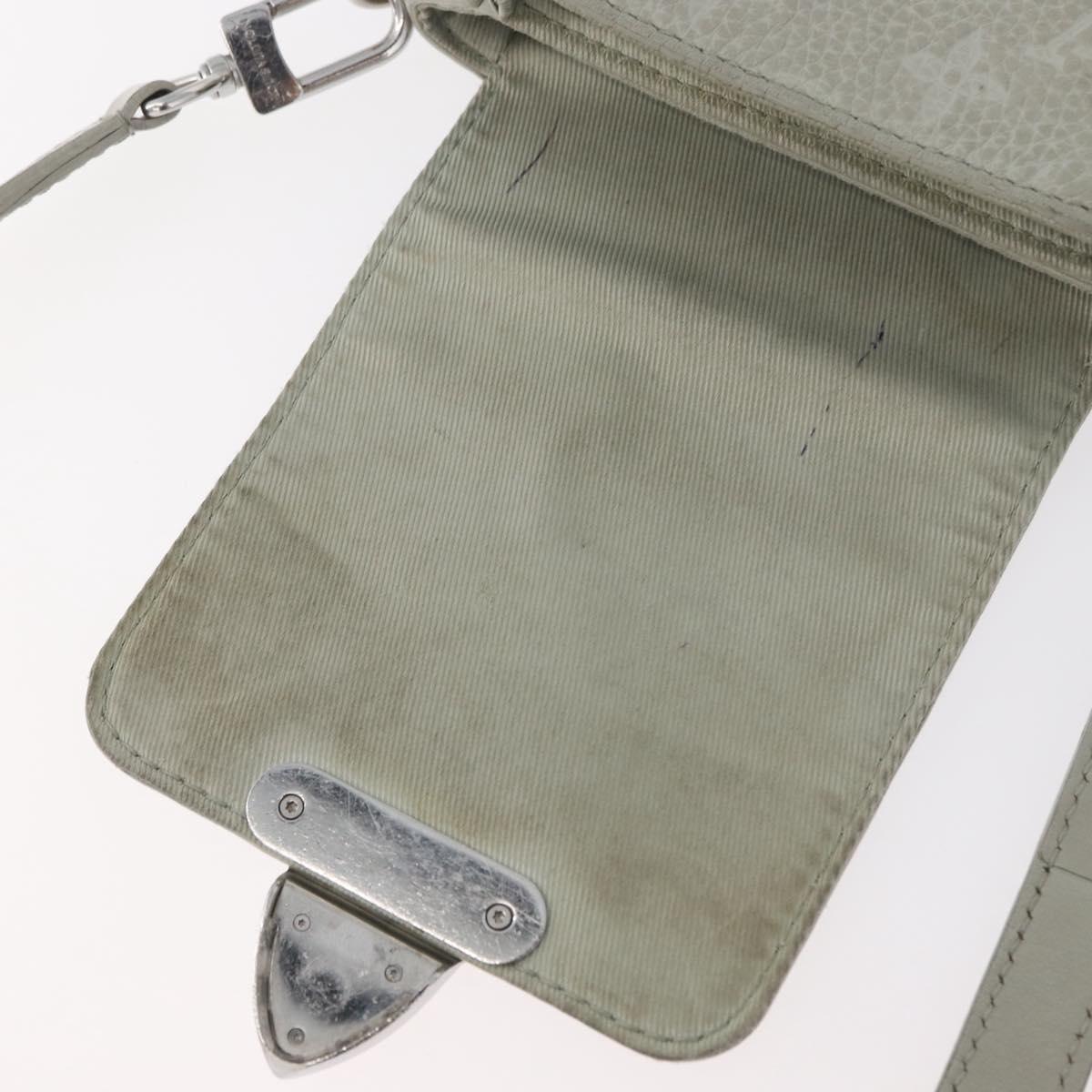 LOUIS VUITTON Taurillon Vertical Wearable Wallet Bag Gray M82568 LV Auth 178538V