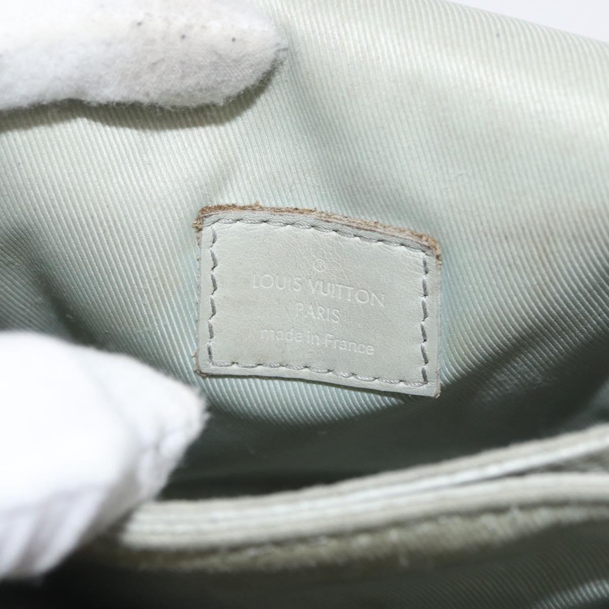 LOUIS VUITTON Taurillon Vertical Wearable Wallet Bag Gray M82568 LV Auth 178538V