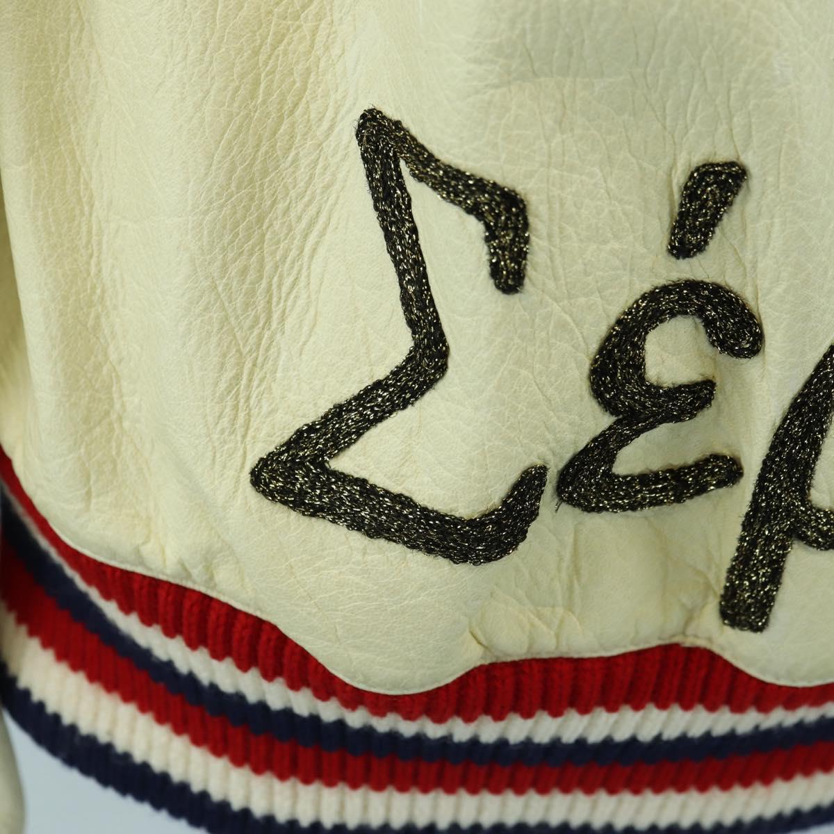 GUCCI Disney Collaboration Donald Duck Jacket Leather 46 462143 Auth 178547SM