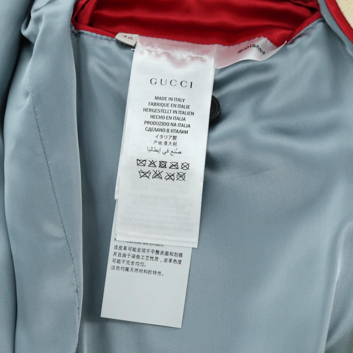 GUCCI Disney Collaboration Donald Duck Jacket Leather 46 462143 Auth 178547SM