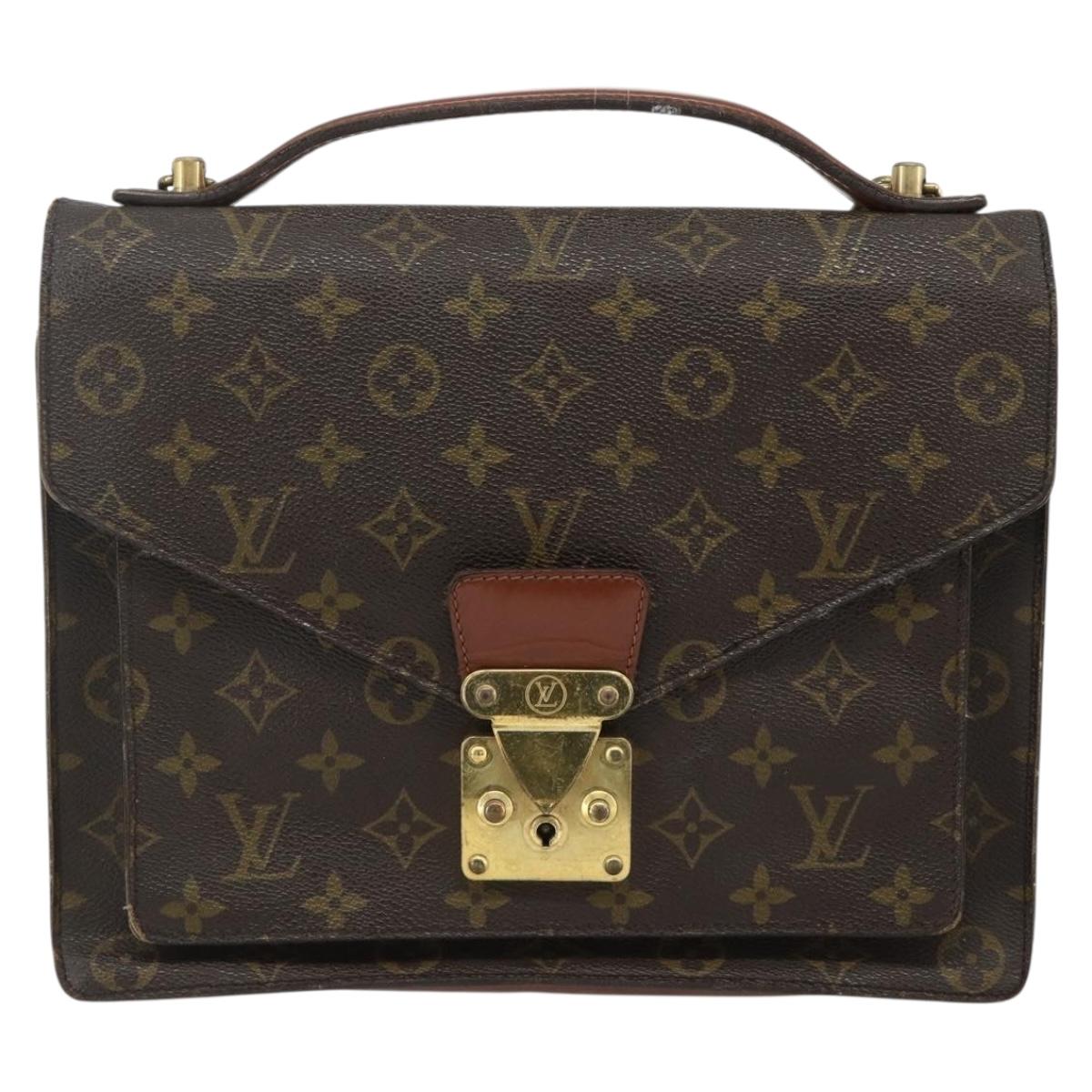 LOUIS VUITTON Monogram Monceau 28 Hand Bag M51185 LV Auth 178562