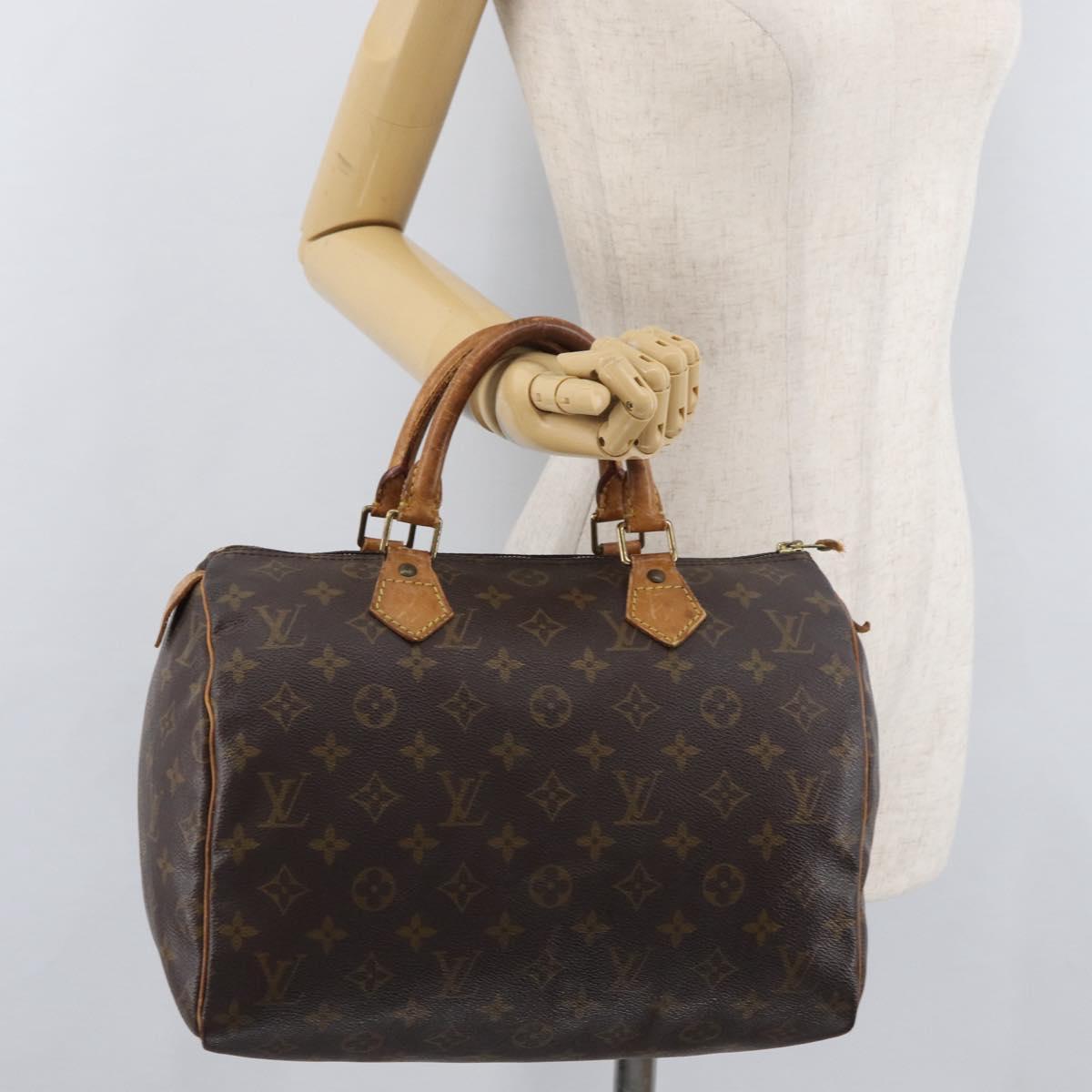 LOUIS VUITTON Monogram Speedy 30 Hand Bag M41526 LV Auth 178565