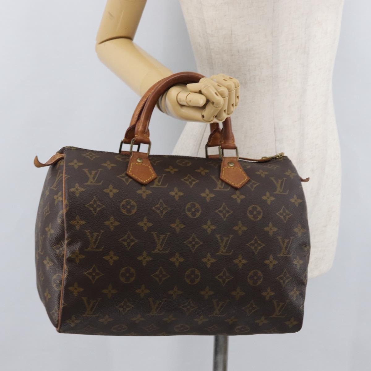 LOUIS VUITTON Monogram Speedy 30 Hand Bag M41526 LV Auth 178567