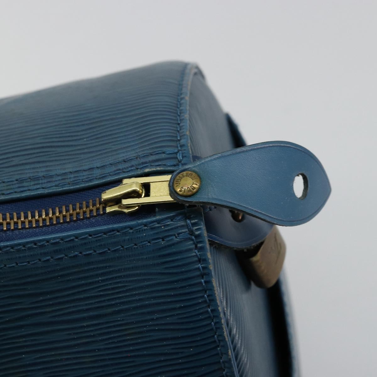 LOUIS VUITTON Epi Speedy 30 Hand Bag Toledo Blue M43005 LV Auth 178586