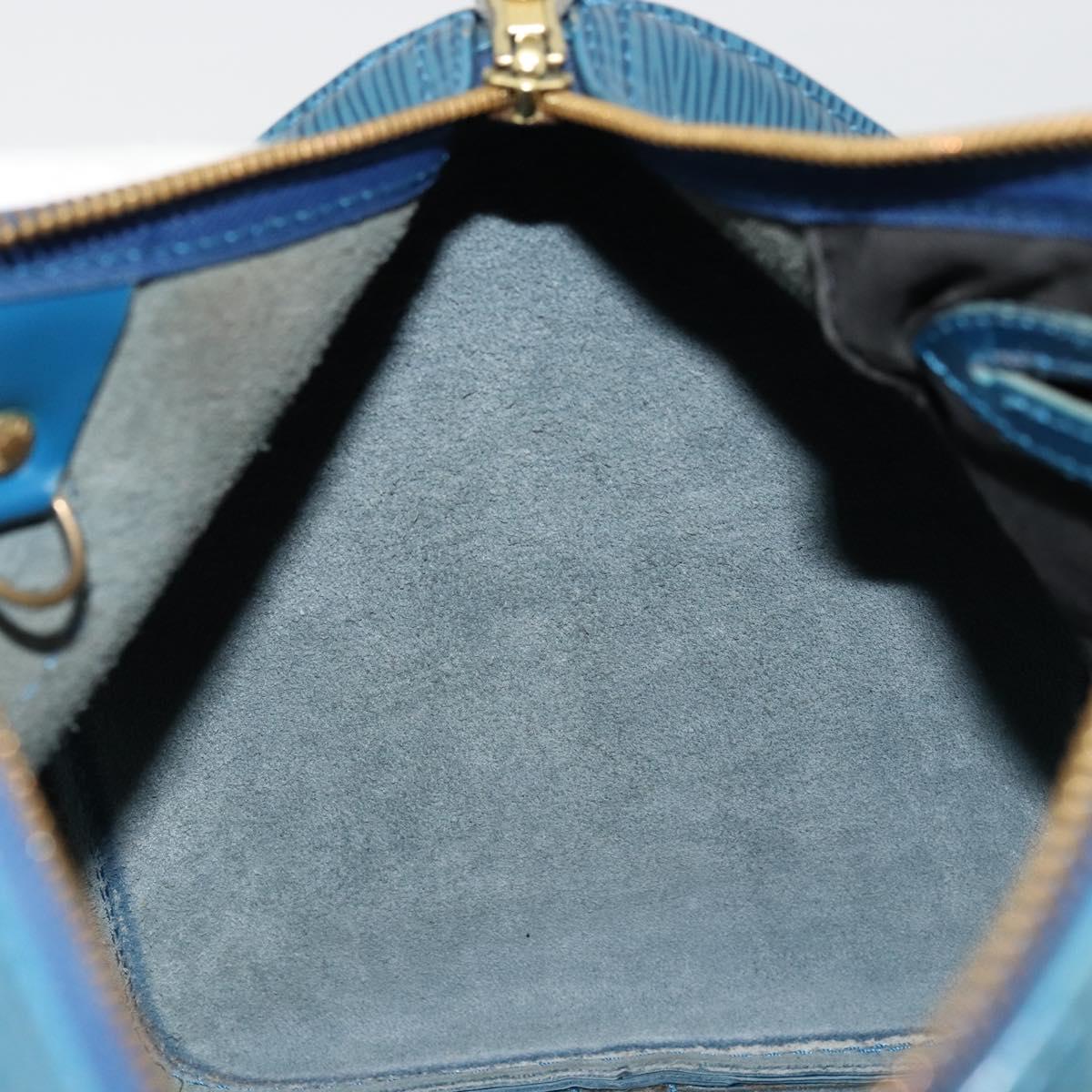 LOUIS VUITTON Epi Speedy 30 Hand Bag Toledo Blue M43005 LV Auth 178586