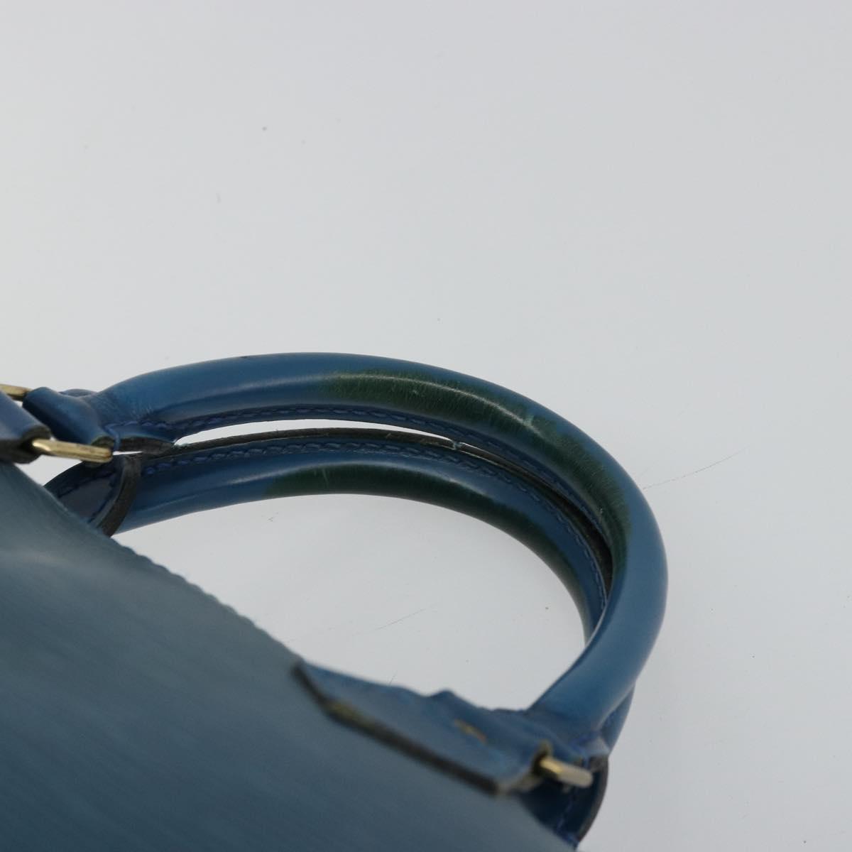 LOUIS VUITTON Epi Speedy 30 Hand Bag Toledo Blue M43005 LV Auth 178586