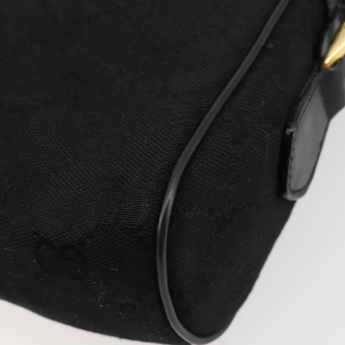 GUCCI GG Canvas Web Sherry Line Shoulder Bag Black Red Green Auth 178590A