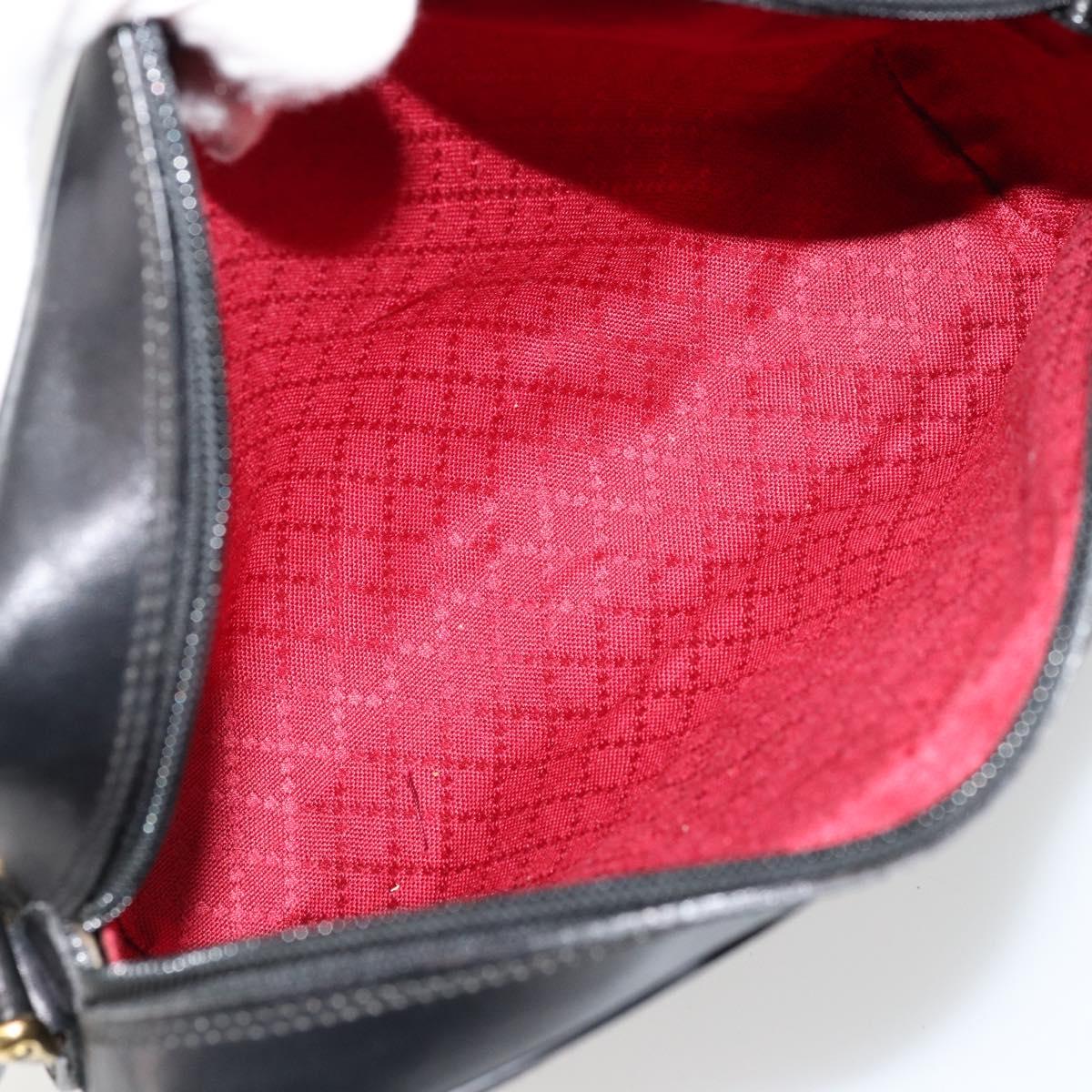 GUCCI GG Canvas Web Sherry Line Shoulder Bag Black Red Green Auth 178590A