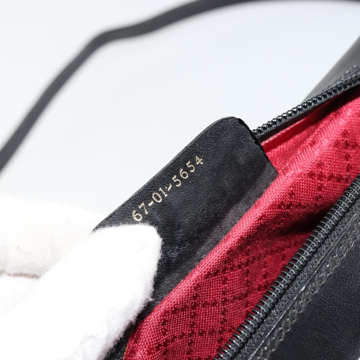 GUCCI GG Canvas Web Sherry Line Shoulder Bag Black Red Green Auth 178590A