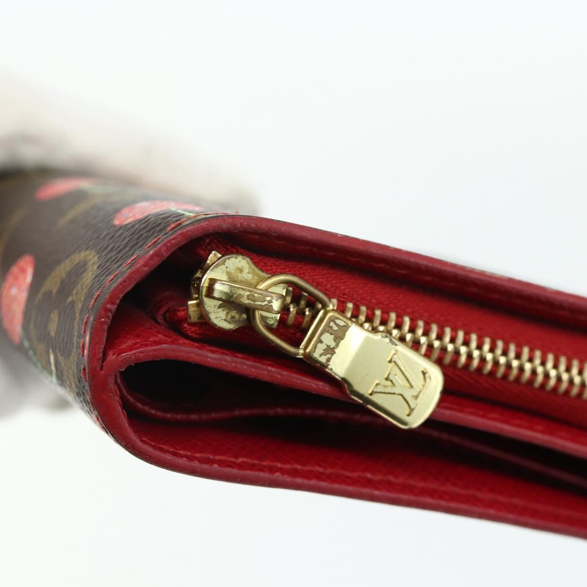 LOUIS VUITTON Monogram Cherry Compact Zip Bifold Wallet M95005 LV Auth 178602A