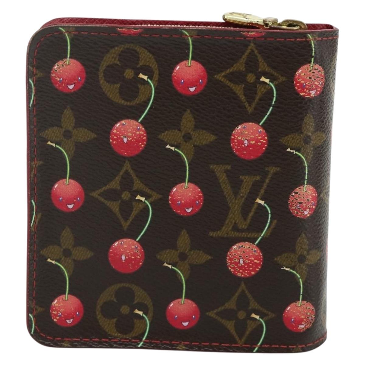 LOUIS VUITTON Monogram Cherry Compact Zip Bifold Wallet M95005 LV Auth 178602A