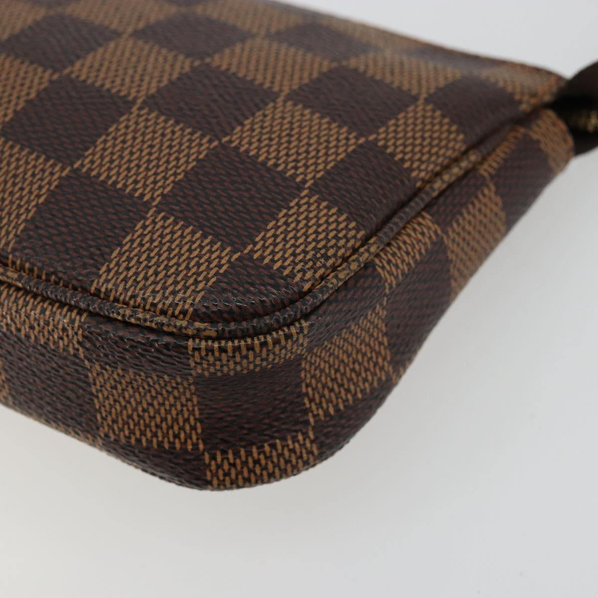 LOUIS VUITTON Damier Ebene Mini Pochette Accessoires Pouch N58009 Auth 178604A