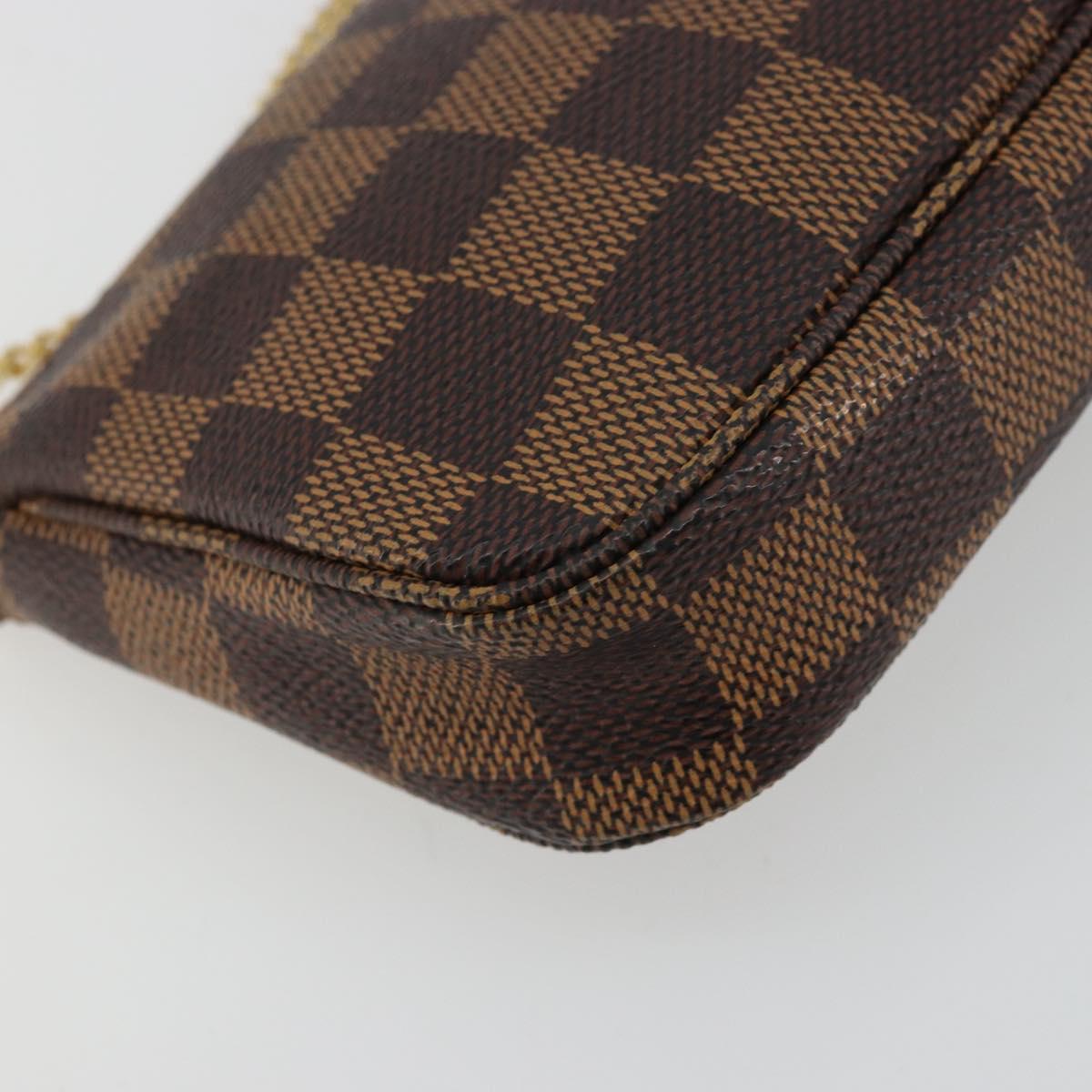 LOUIS VUITTON Damier Ebene Mini Pochette Accessoires Pouch N58009 Auth 178604A