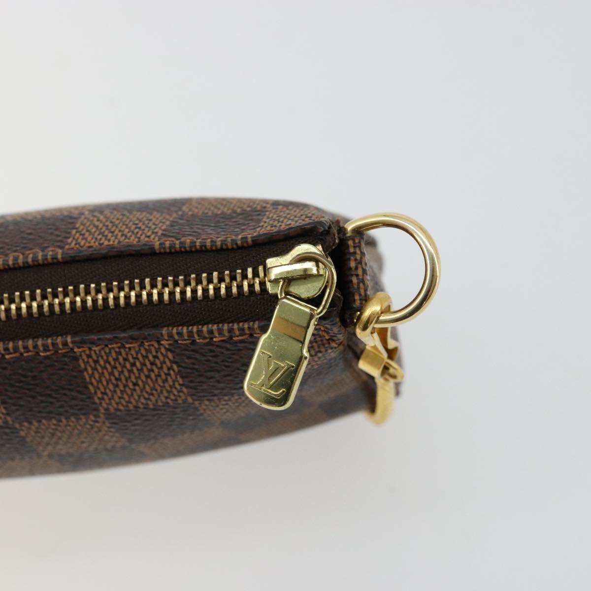 LOUIS VUITTON Damier Ebene Mini Pochette Accessoires Pouch N58009 Auth 178604A