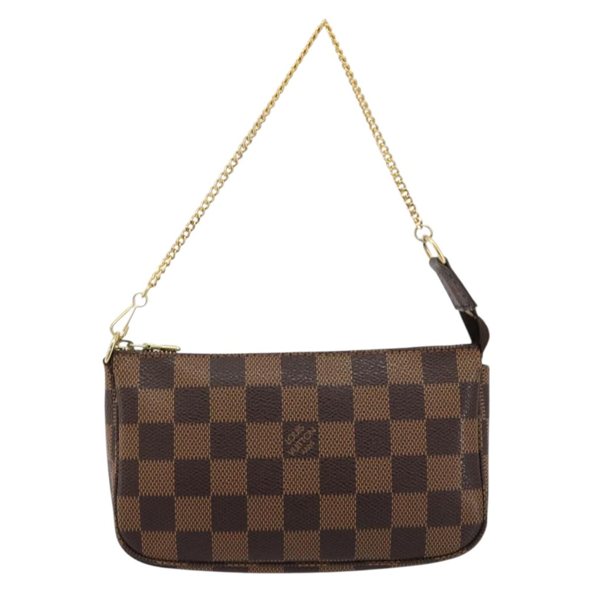 LOUIS VUITTON Damier Ebene Mini Pochette Accessoires Pouch N58009 Auth 178604A