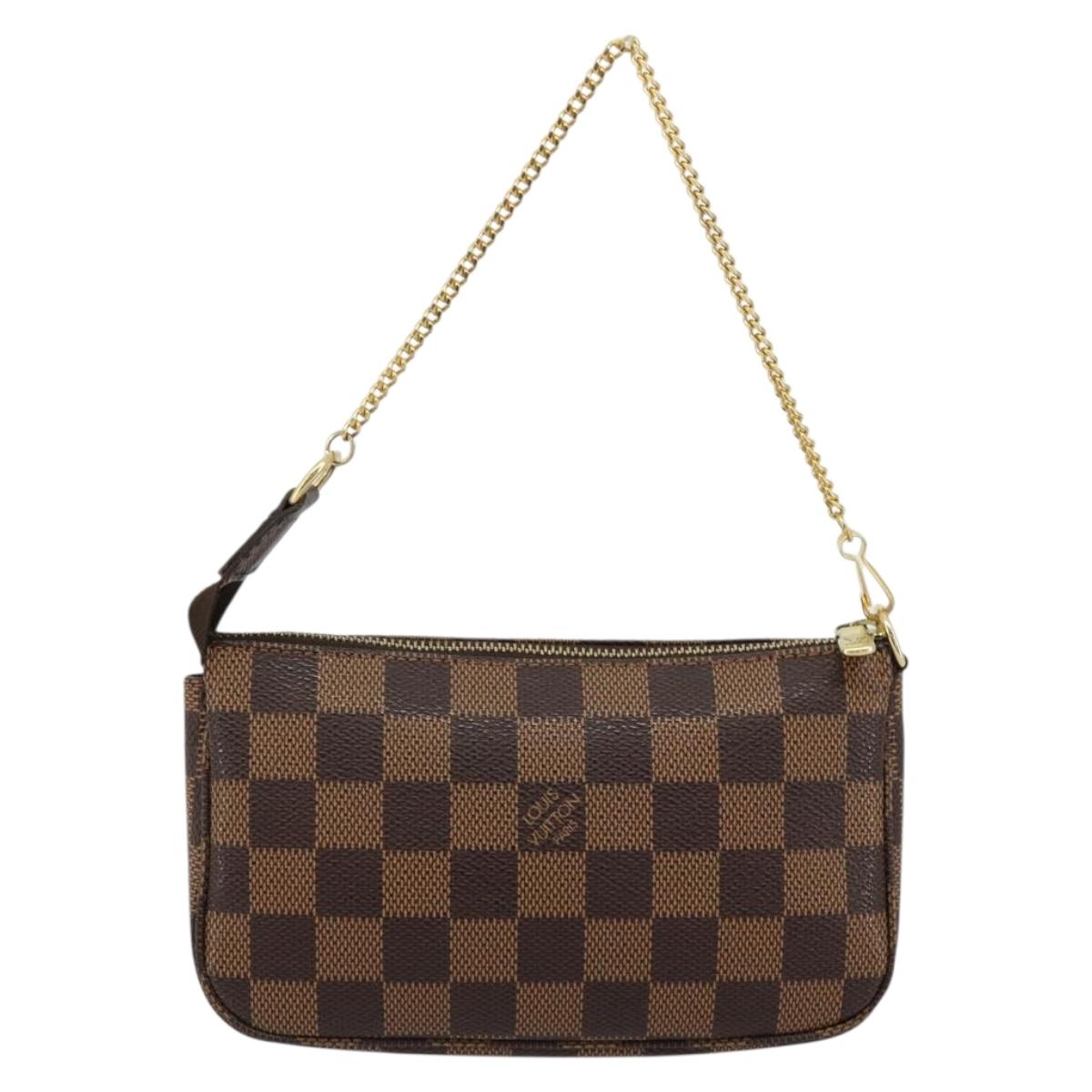 LOUIS VUITTON Damier Ebene Mini Pochette Accessoires Pouch N58009 Auth 178604A