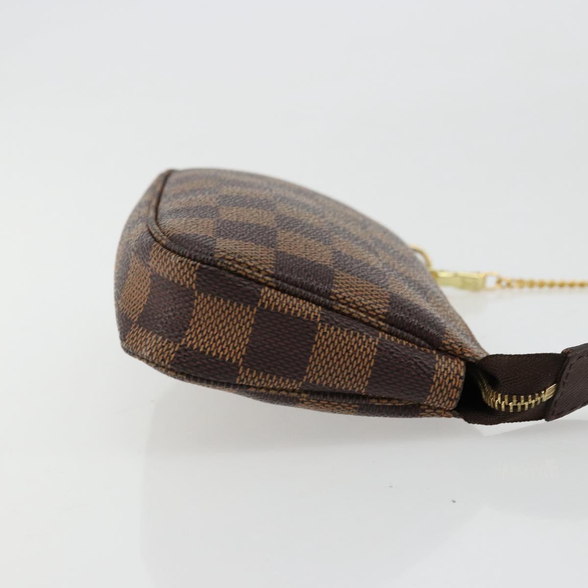 LOUIS VUITTON Damier Ebene Mini Pochette Accessoires Pouch N58009 Auth 178604A