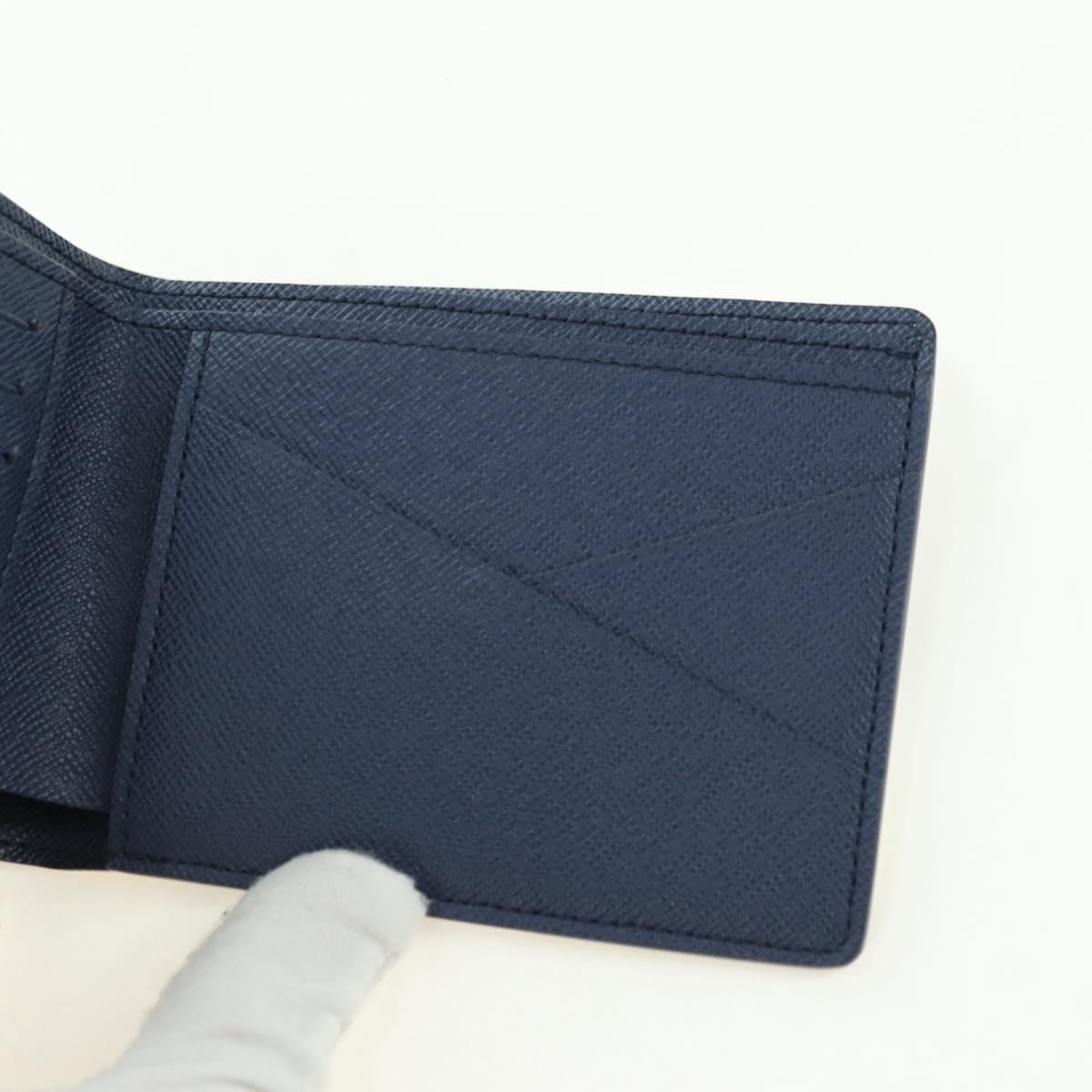 LOUIS VUITTON Watercolor Portefeuille Multi Ple Wallet Blue M80458 Auth 178607M