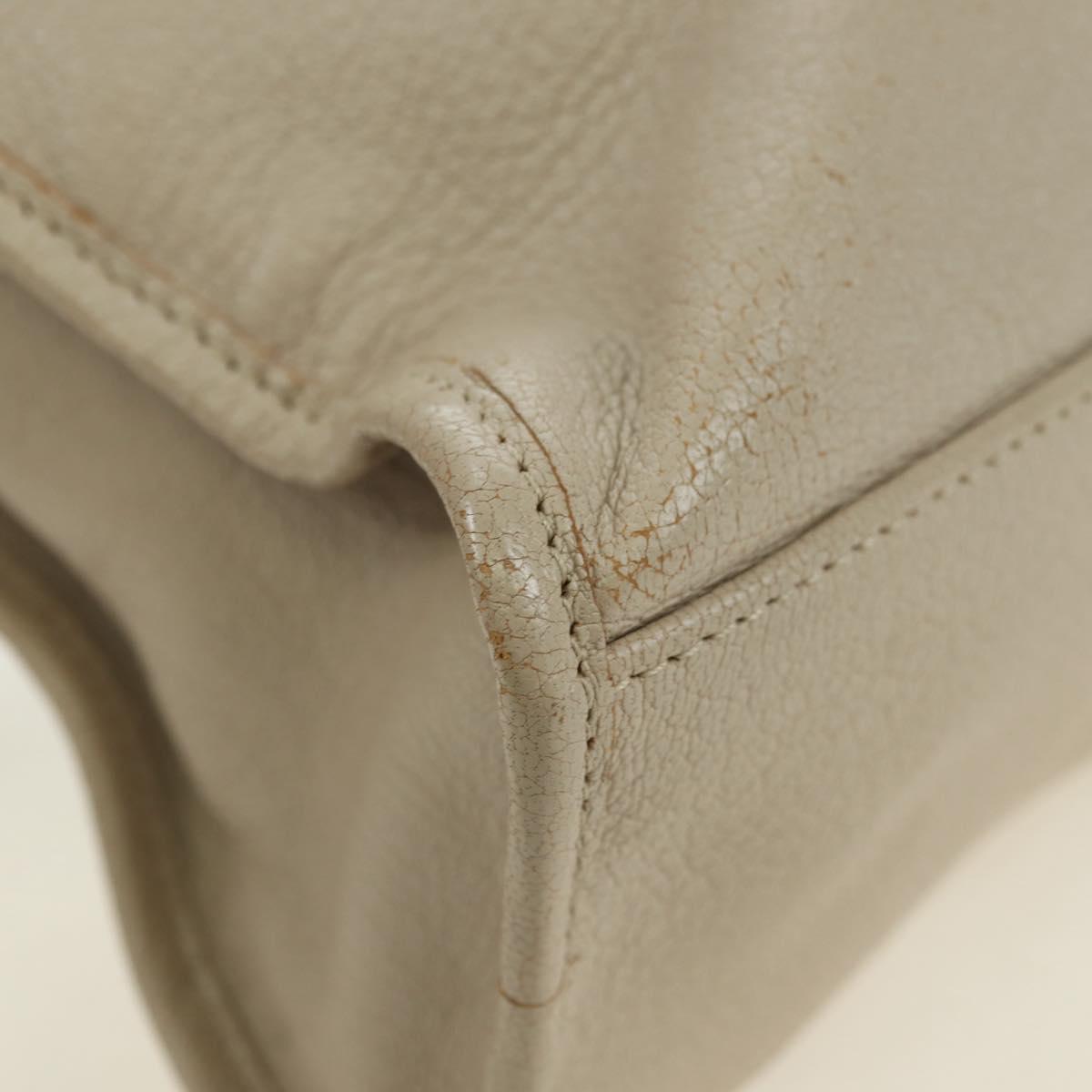 BALENCIAGA Classic Metal Edge City Bag Leather 2way Beige 432831 Auth 178610SAM