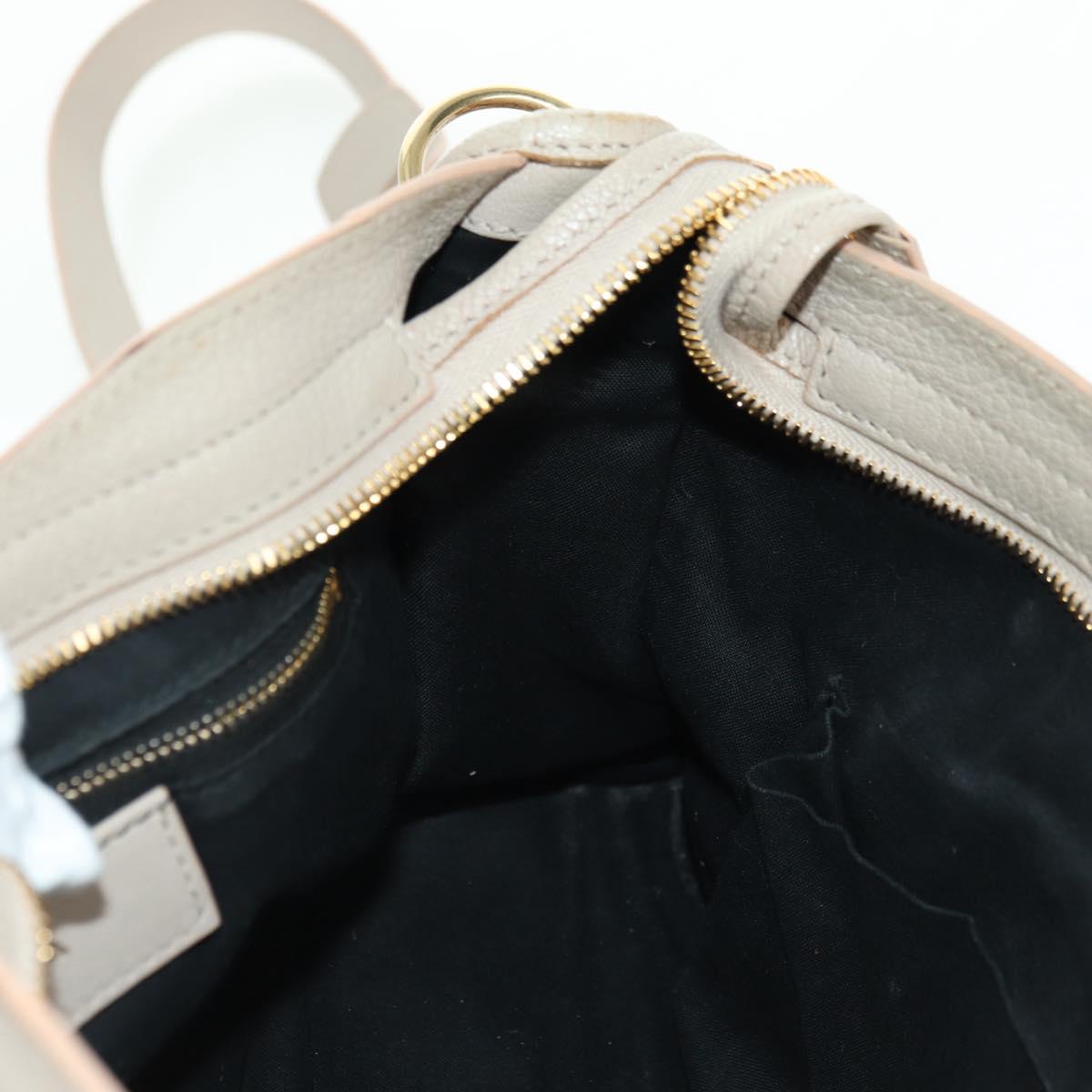 BALENCIAGA Classic Metal Edge City Bag Leather 2way Beige 432831 Auth 178610SAM