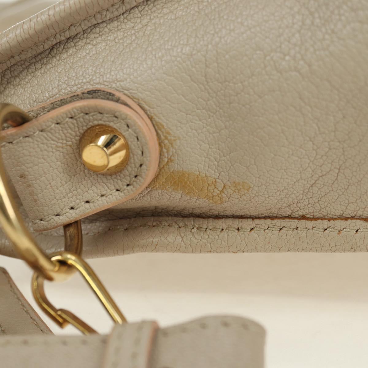 BALENCIAGA Classic Metal Edge City Bag Leather 2way Beige 432831 Auth 178610SAM
