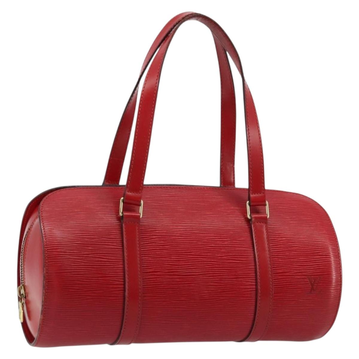 LOUIS VUITTON Epi Soufflot Hand Bag Red M52227 LV Auth 178621