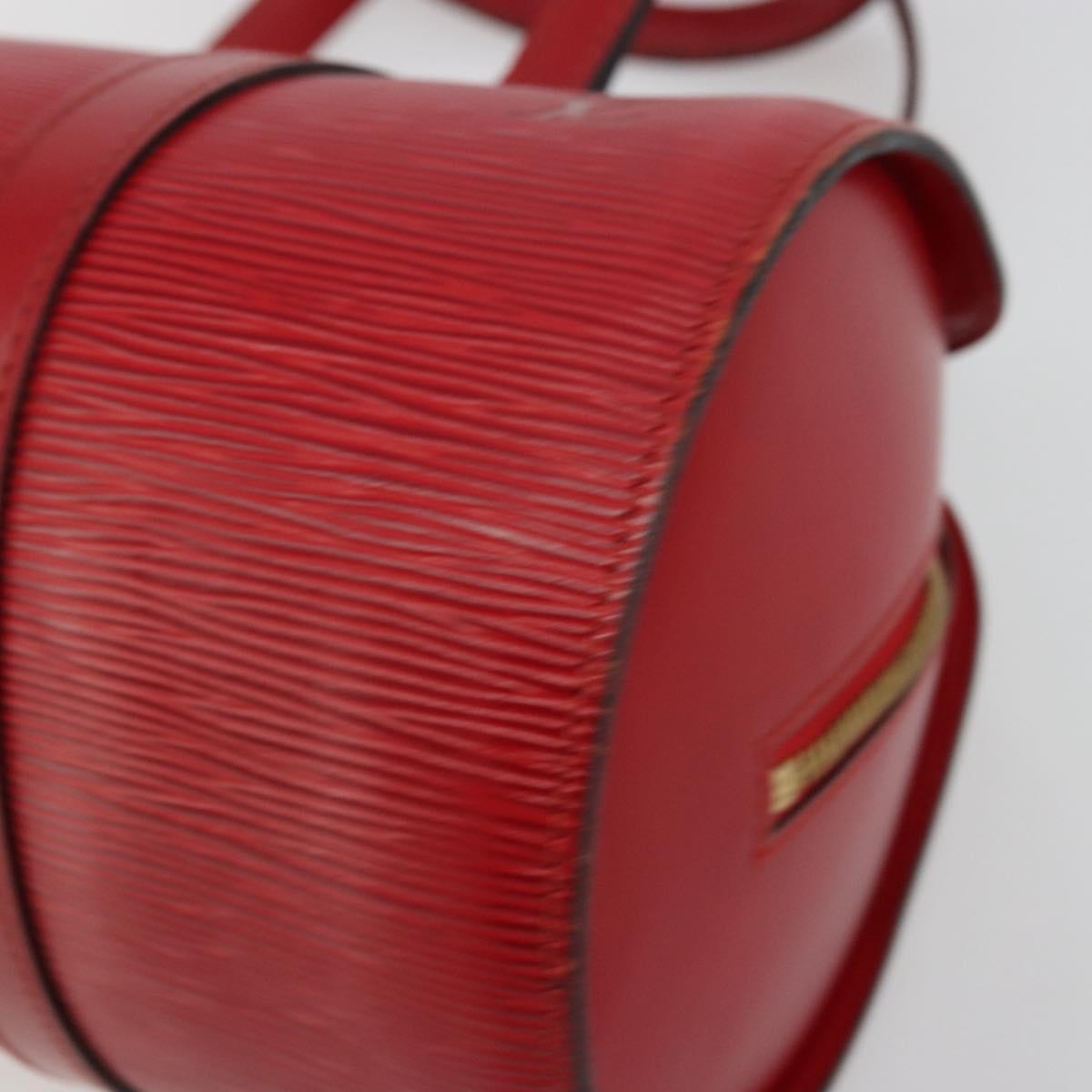 LOUIS VUITTON Epi Soufflot Hand Bag Red M52227 LV Auth 178621