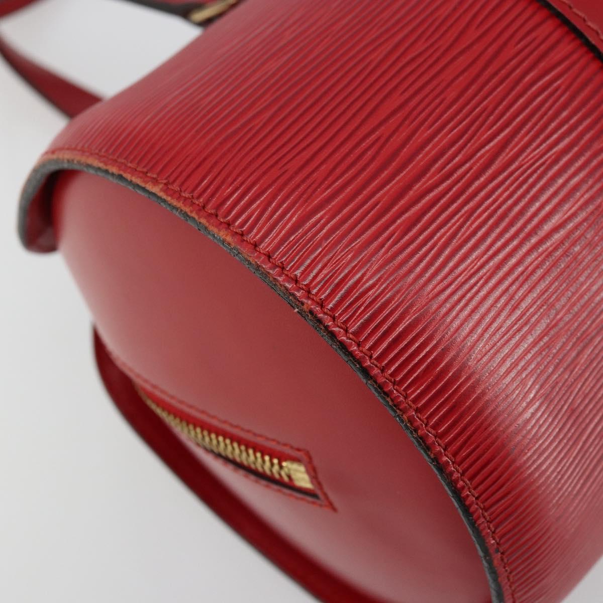 LOUIS VUITTON Epi Soufflot Hand Bag Red M52227 LV Auth 178621