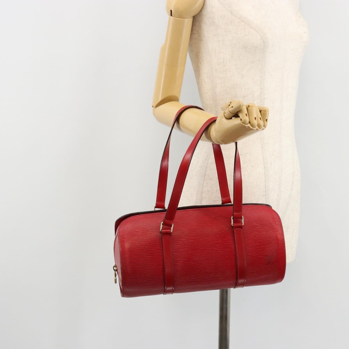 LOUIS VUITTON Epi Soufflot Hand Bag Red M52227 LV Auth 178621